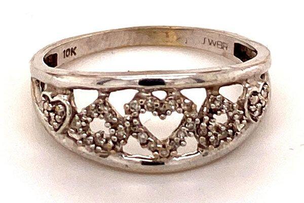 10k-hallmark white gold ring