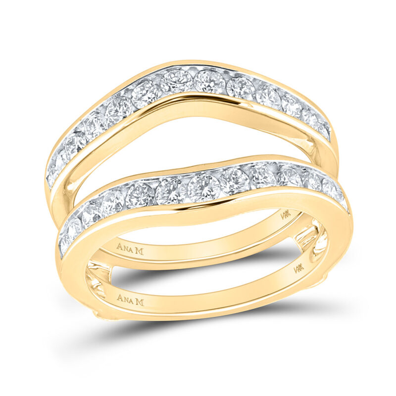 14kt Yellow Gold Womens Round Diamond Wedding Wrap Ring Guard Enhancer 1  Cttw - The Gold & Diamond Room