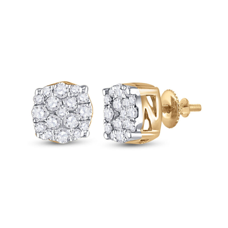 Buy Kisna Yellow 14K SI Diamond Gold Earrings for Women - Brielle at  Amazon.in