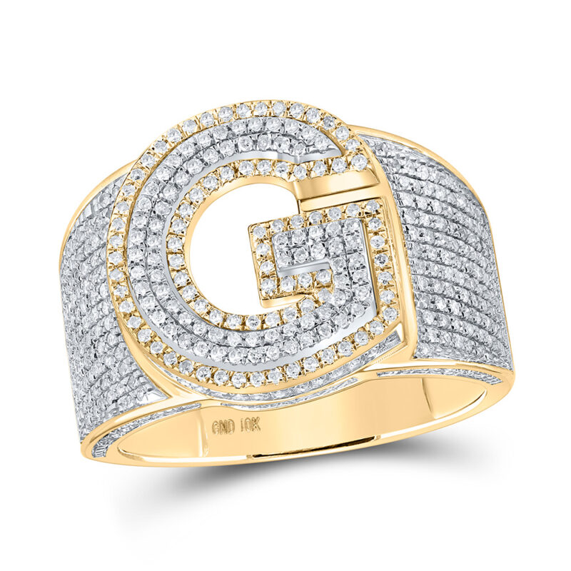 Unique Vintage 18ct Gold & Diamond Initial 'G' Ring – Fetheray